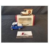 2 Oxford die-cast model trucks (1 w/ original
