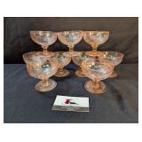 Mayfair Open Rose pink depr. sherbet/berry bowls