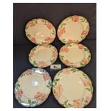Franciscan Dessert Rose 10-1/2" dinner plates (6)