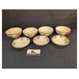 Franciscan Dessert Rose 4 cereal bowls, 3 berry