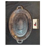 Mayfair Open Rose pink depression 12" oval