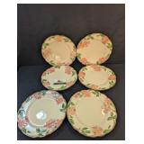 Franciscan Dessert Rose 10-1/2" dinner plates (6)