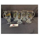Spode Christmas Tree Goblets (4), 1 non-Spode