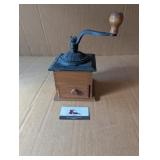 C.I./wood antique coffee grinder