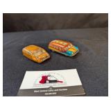 2 tiny tin litho buses (1 Marx)