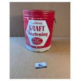 Kraft Shortening metal container