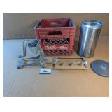 Juicer, milk crate, White Mountain ice cream