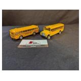 2 Die-Cast pull-back school buses