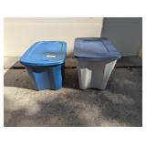 2 plastic totes (clean)