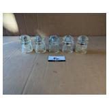 Glass insulators (5) (Pyrex