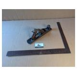 Stanley Bailey #5 plane, carpenters square