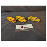 3 mini buses (2 HotWheels, 1 Tomica)