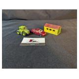 Matchbox garage, tractor (Mercedez), car