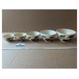 Watt Pottery Apple set (5", 6", 7", 8", 9")