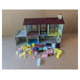 Walt Disney Tin Litho Doll House w/ furniture