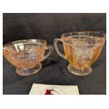 Mayfair Open Rose pink depression cream & sugar