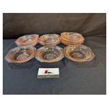 Mayfair Open Rose pink depression 5-1/2" bowls