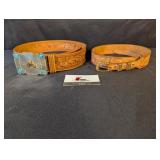 Vintage western leather belts (neither appears