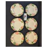 Franciscan Dessert Rose 6-1/4" salad plates (6)