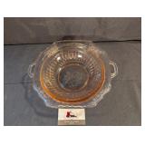 Mayfair Open Rose pink depression 10" round veg.