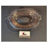 Mayfair Open Rose pink depr. 9-1/2" oval veg.