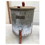 Galvanized, rag bucket