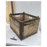 AE dairy crate, wood and metal