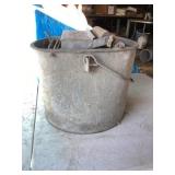 Galvanized mop, bucket
