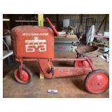 Metal western flyer tractor