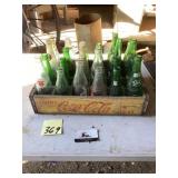 Wooden Coca-Cola crate of bottles