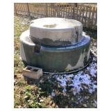 Fiberglass tub 8 feet across 3 feet deep bring