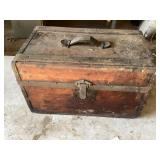 Wooden trunk approximately 18 x 10 x 11 tall