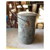 Galvanized cream can