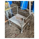 Metal cart on wheels 19 x 25 1/2 x 25 tall