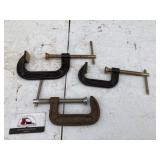 Three and 4 inch C clamps