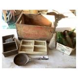 Wooden metal Pepsi-Cola crate and miscellaneous