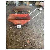 Radio, cart wheel barrel