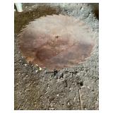 sawblade table 42 inches across