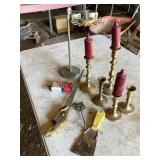 Brass candle holders