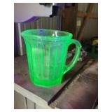 Uranium glass pitcher