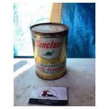 Metal quart of Sinclair antifreeze