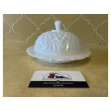 Milk Glass Covered Dish