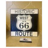 Metal Route 66 sign