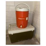 Cooler and Water Jugs
