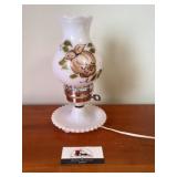 Milk glass Hurricane lamp