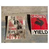 Plastic seed signs