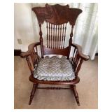Wooden rocking chair