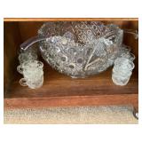 Crystal bunch bowl set