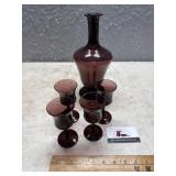 Vintage amethyst decanter