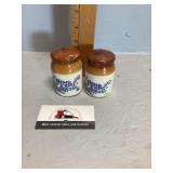 Stoneware salt and pepper shakers